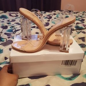 Fashion nova clear heels